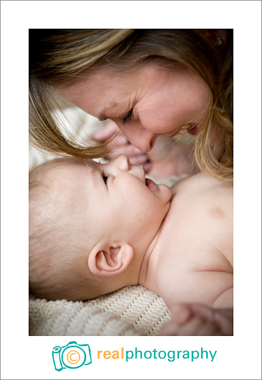 portrait of mother and baby