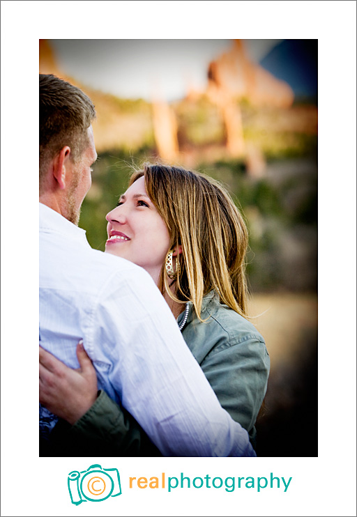 garden of the gods engagement portrait