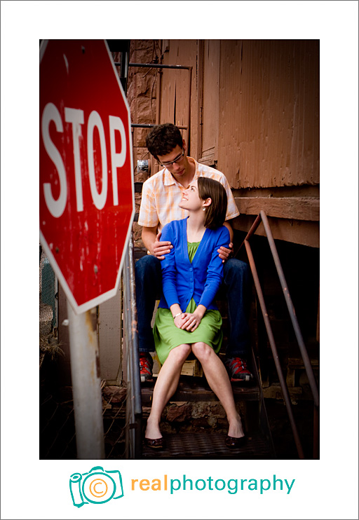 manitou springs engagement portrait