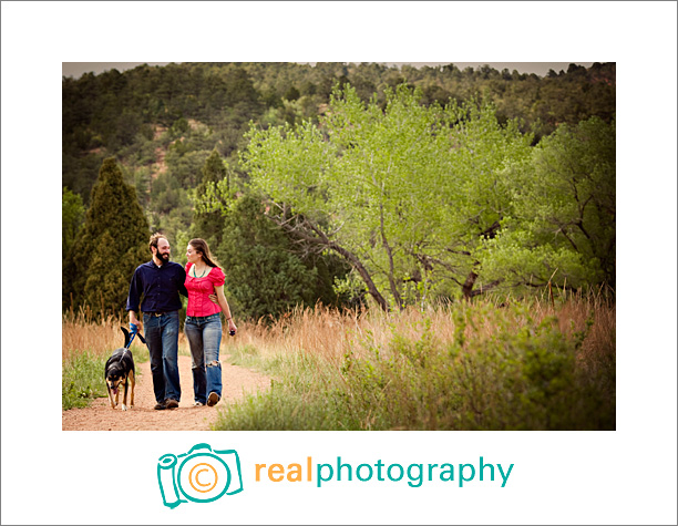 engagement portrait at garden of the gods