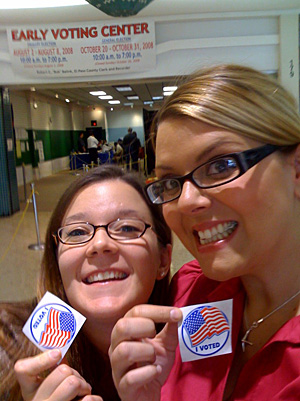 outside early voting center 2008