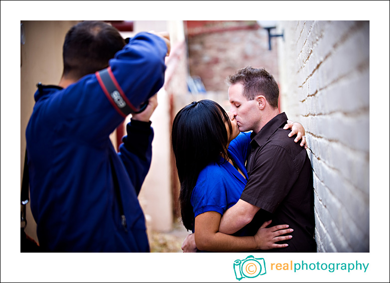 engagement portrait photographer behind the scenes