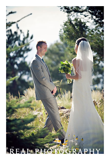 first look bride and groom