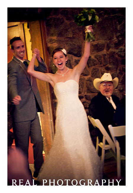 bride and groom grand entrance into reception