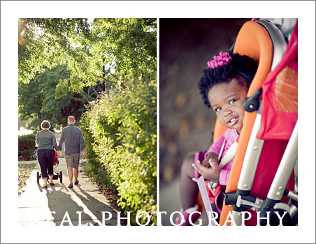 family on walk with baby in stroller family portrait colorado springs photographer