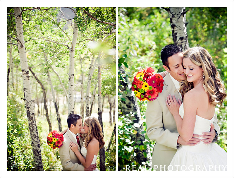 bride and groom potraits estes park wedding outside