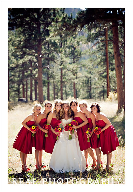 wedding portraits in estes park outside