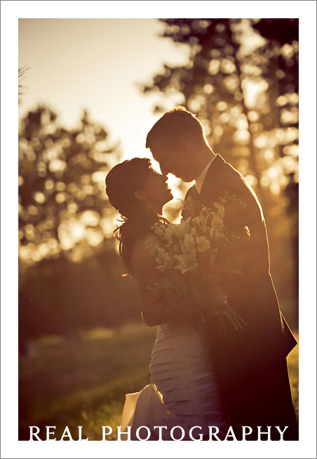 best sunset bride and groom wedding portrait