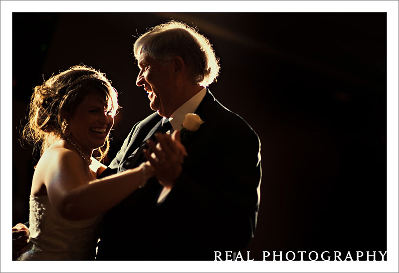 dramatic father daughter dance wedding photo