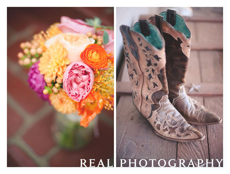 wedding_boots_bouquet_colorful