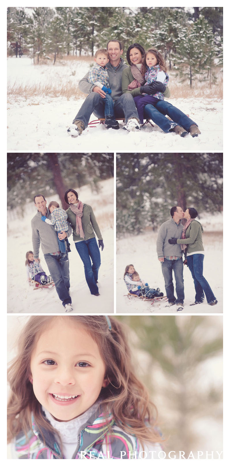 snow winter family photos