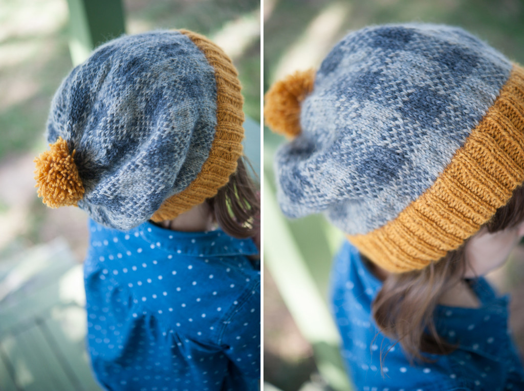 plaid knit hat