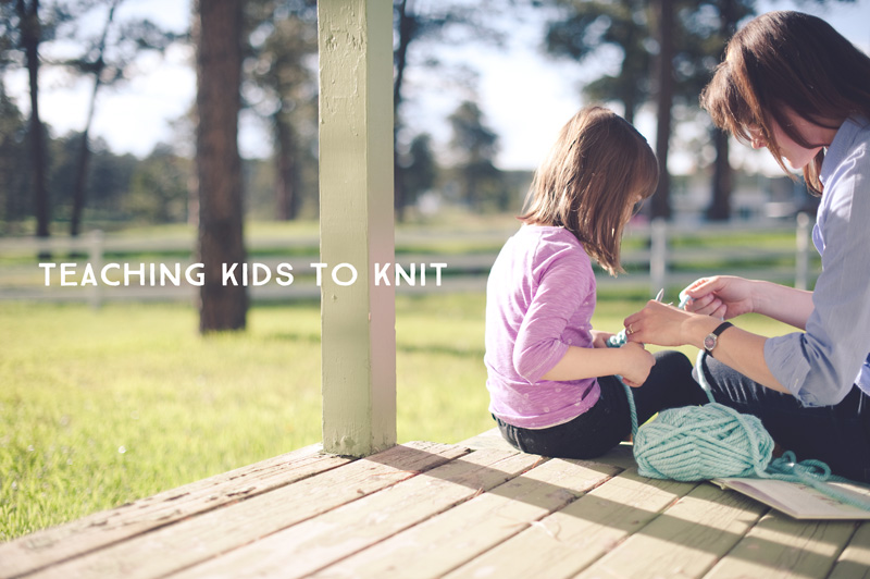 teaching kids to knit