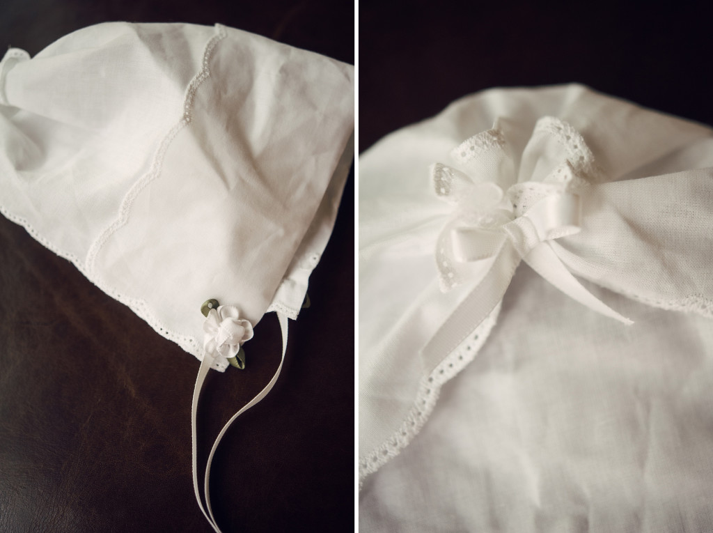 baptism handkerchief bonnet instructions