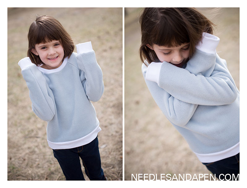 fleece raglan kids sweatshirt