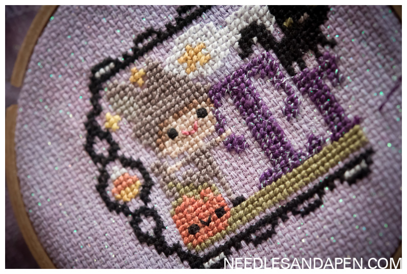 frosted pumpkin stitchery halloween