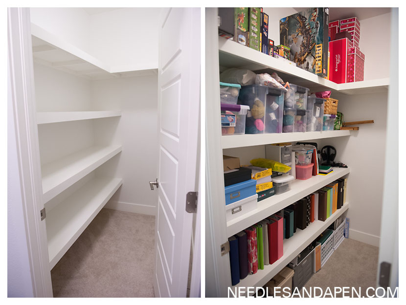 Diy Closet Shelves Needles And A Pen, How To Make Floating Shelves In Closet
